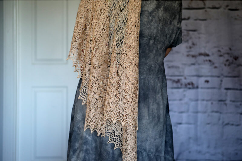 Sand Garden Shawl knitting pattern by Romi Hill