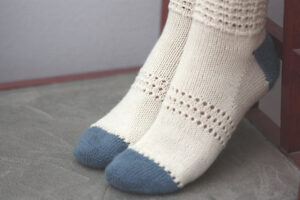 Grab Your Mary Janes sock knitting pattern by Romi Hill