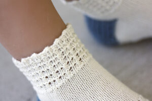 Grab Your Mary Janes sock knitting pattern by Romi Hill