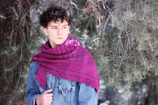 Holbrook Bluffs shawl knitting pattern by Romi Hill