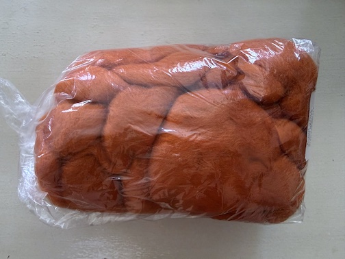 De-Stash: Louet Corriedale Spinning Fiber in Burnt Orange - Image 2