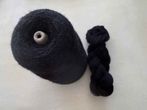 De-Stash: Zephyr Wool/Silk Lace Weight in black - 1/2 pound cone - Image 2